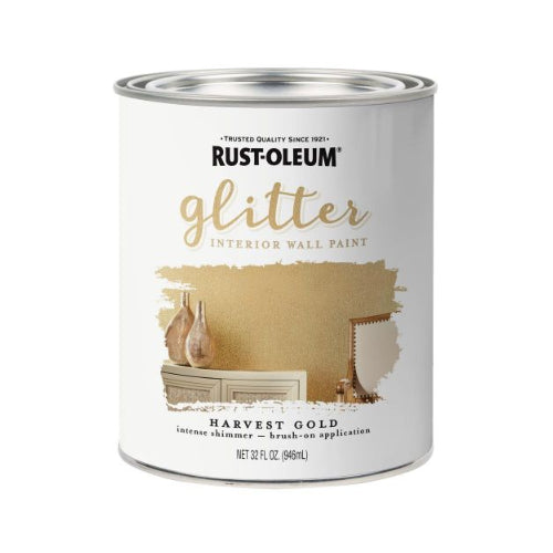 دهان جليتر (براق) ثلاثي الأبعاد لون ذهبي وزن 1 كجم من Rust-Oleum