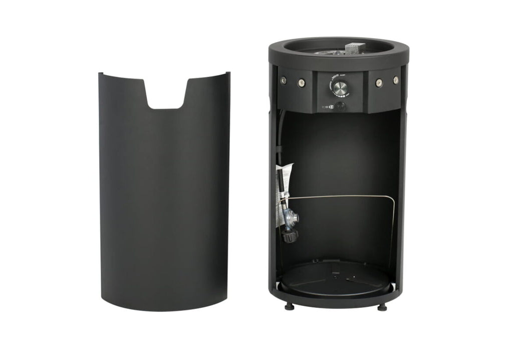 مدفأة غاز بروبان خارجية بعمود 28 إنش من الفولاذ المقاوم للحرارة باللون الأسود