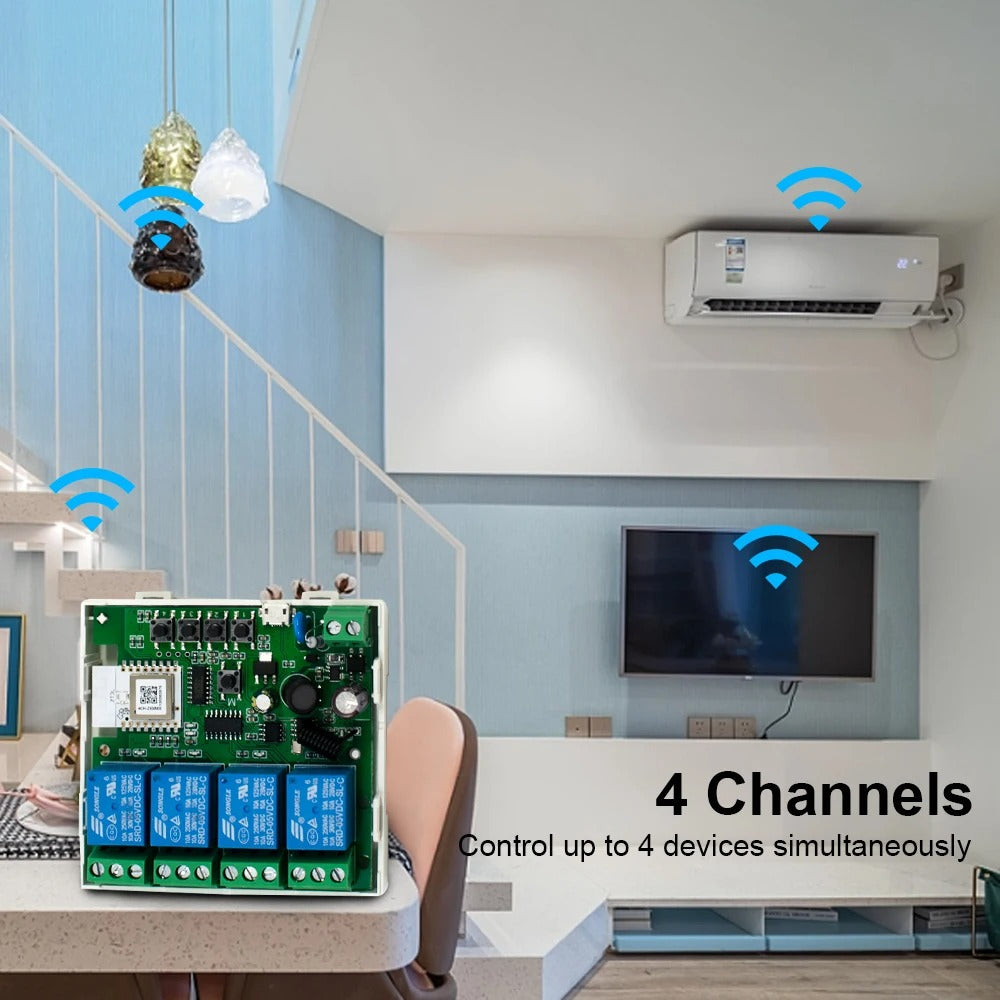 مفتاح ذكي رباعي- Zigbee Mesh - DIN Rail Type - ابيض يركب على لوحة القواطع مفتاح ذكي رباعي- Zigbee Mesh - DIN Rail Type - ابيض يركب على لوحة القواطع