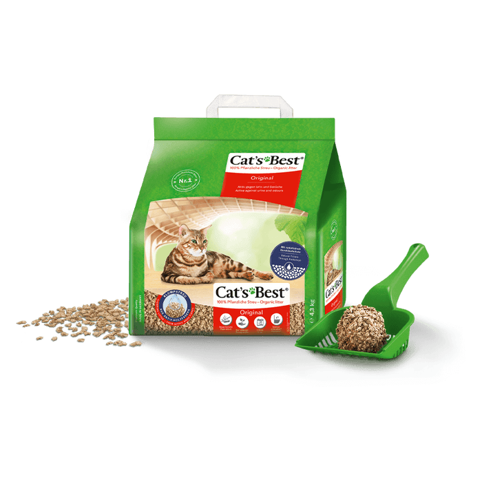 رمل قطط Cat’s Best متكتل من ألياف الخشب الطبيعية