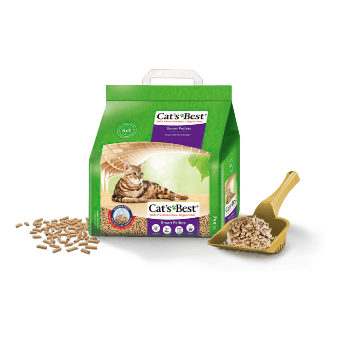 رمل قطط CAT BEST حبيبات ذكية 5 لتر - مصنوع من الخشب وصديق للبيئة