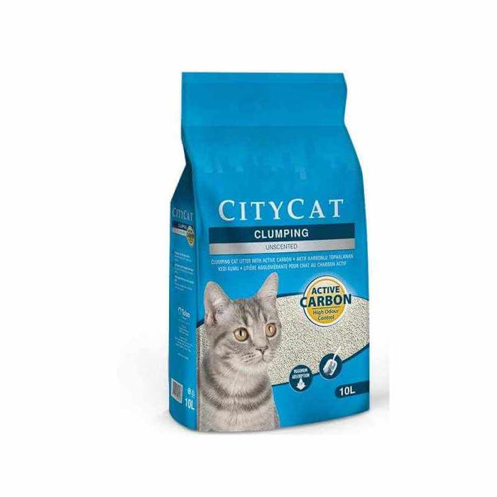 رمل قطط CITY CAT بالفحم النشط 10 لتر