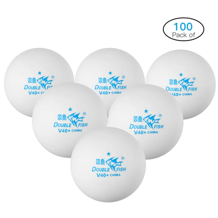 طقم كرات تنس طاولة 100 حبة - جودة DOUBLE FISH لأداء ممتاز وتحمل الاستخدام المكثف