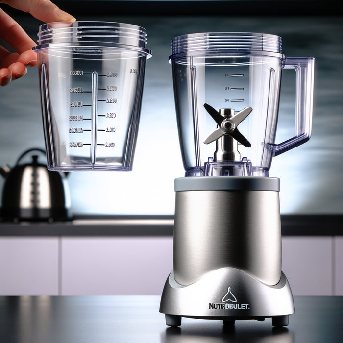 خلاط نوتري بوليت ماجيك بوليت 400 واط - MB4-1012، 11 قطعة، فضي being used - Generated 2