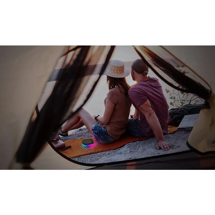 متكلم لاسلكي فيليبس أسود بتقنية بلوتوث وتصميم مدمج