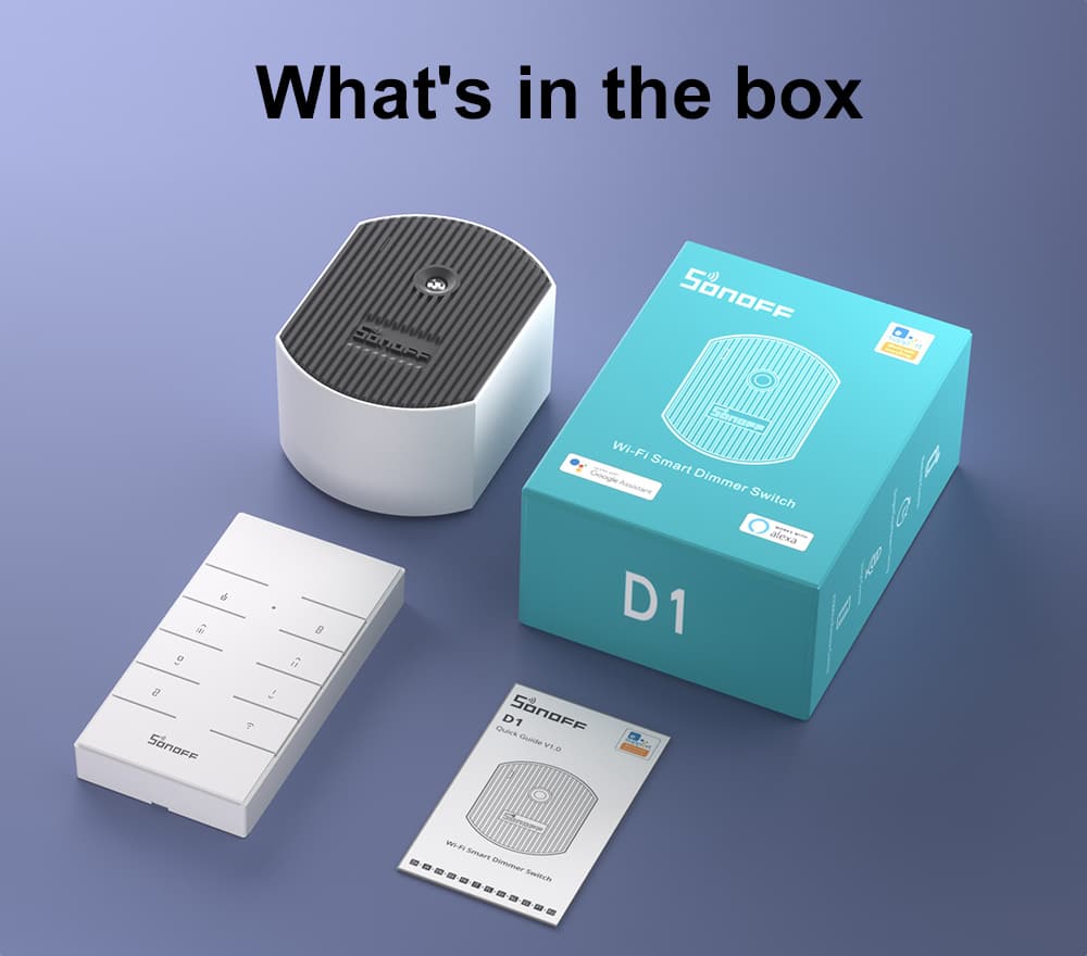 مفتاح تعتيم الاضائة الذكي D1 بنضام WI-FI من SONOFF مفتاح تعتيم الاضائة الذكي D1 بنضام WI-FI من SONOFF