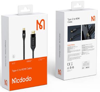 كابل Type-c إلى HDMI بطول 2م بدقة عرض 4K وسرعة نقل 10Gbps للتجربة المثالية من Mcdodo