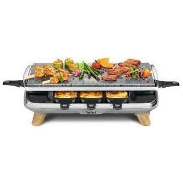 شواية من STONE GRILL / RACLETTE GOURMET FOR 8 مع 8 قوالب مثالية للتجمعات العائلية من تيفال