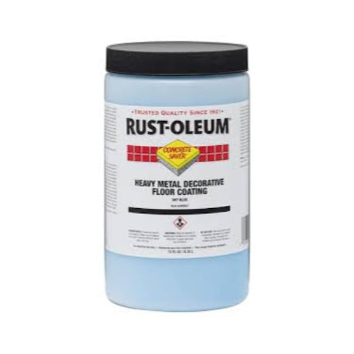 طلاء ايبوكسي أرضيات هيفي ميتال لون أزرق سماوي سعة 1 جالون من Rust-Oleum