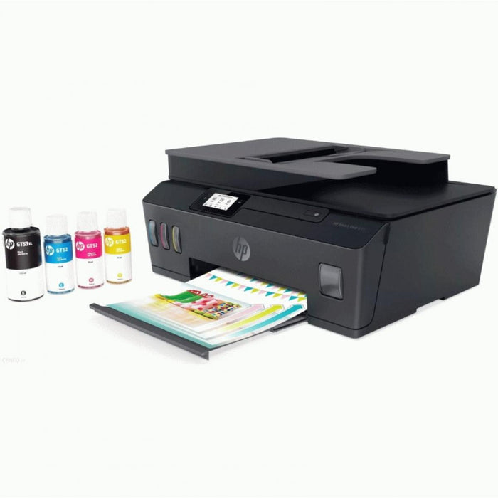 طابعة HP سمارت تانك 615 لاسلكية متعددة الاستخدامات، طباعة ونسخ ومسح ضوئي، تصميم مدمج.