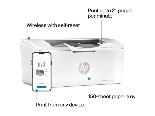 طابعة HP ليزر جت M111W SA بأداء عالي وتصميم مدمج لتوفير الطاقة