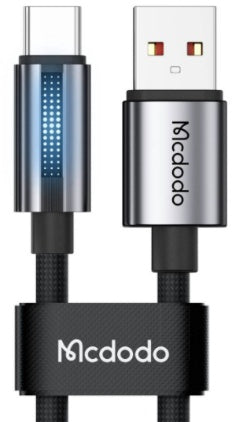 كابل USB-A إلى USB-C بطول 1.2 متر، شحن سريع 6 أمبير مع ضوء تنفس مميز من Mcdodo