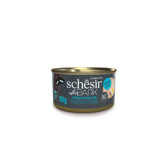 SCHESIR بعد الظلام طعام متكامل للقطط 12X80G(NEW) باتيه دجاج حقيقي غني بالبروتين