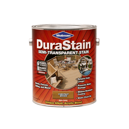 دهان وحماية الخشب الخارجي ديوراستين لون بني كستنائي سعة 1 جالون من Rust-Oleum