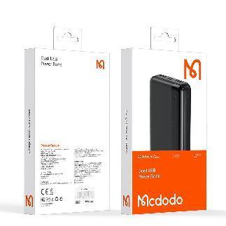 باور بانك مزدوج USB بسعة 20000 مللي أمبير مع مدخلات متعددة وشحن سريع من Mcdodo