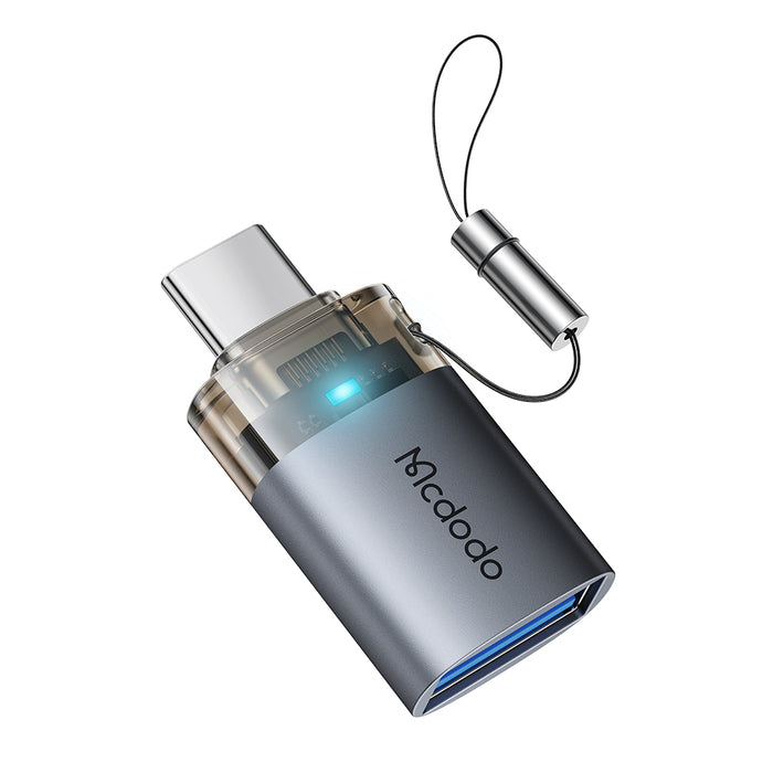 محول نقل USB-A 3.0 إلى USB-C مع أضواء مؤشر ونقل بيانات بسرعة 5Gbps من Mcdodo