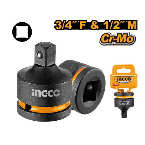 أدبتر بوكس 3/4" الى 1/2" IMPACT ، مصنوع من مواد قوية مع تصميم مضغوط وسهل الاستخدام. من INGCO