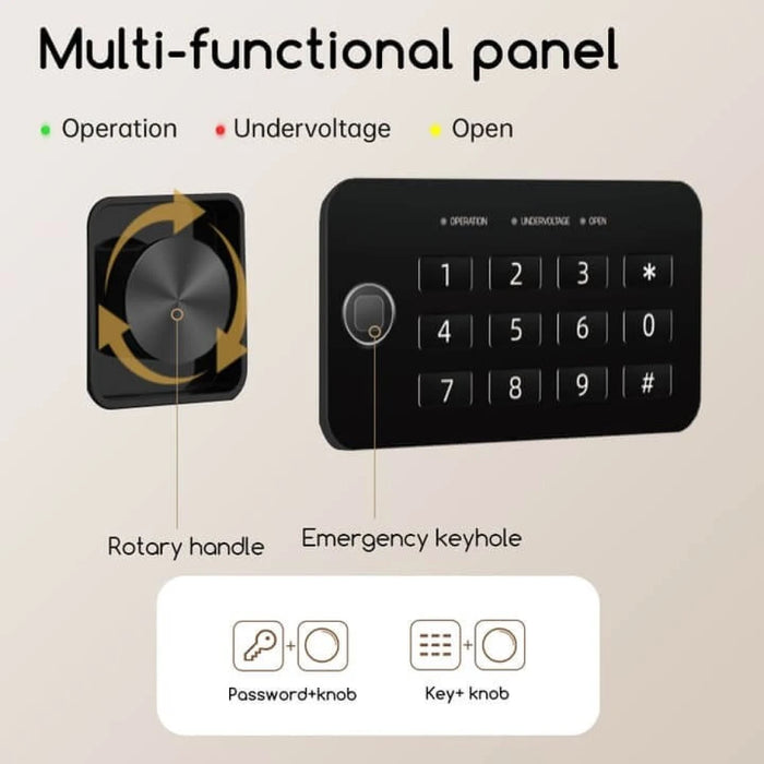 خزنة ديلي الرقمية الفولاذية بطول 50 سم - أمان فائق وسعة تخزين واسعة