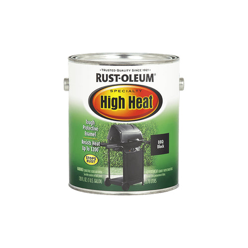 دهان رش حراري أسود سعة 1 جالون High Heat مقاوم للتآكل حتى 1200°F من Rust-Oleum