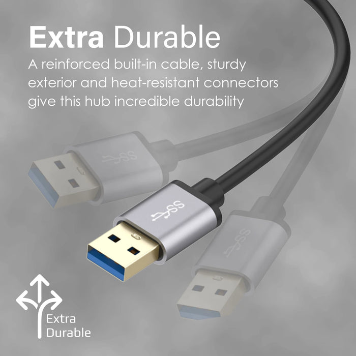موزع USB 7 في 1 إي زي هاب ألومنيوم بسرعة 5 جيجا ومحول USB-C من PROMATE