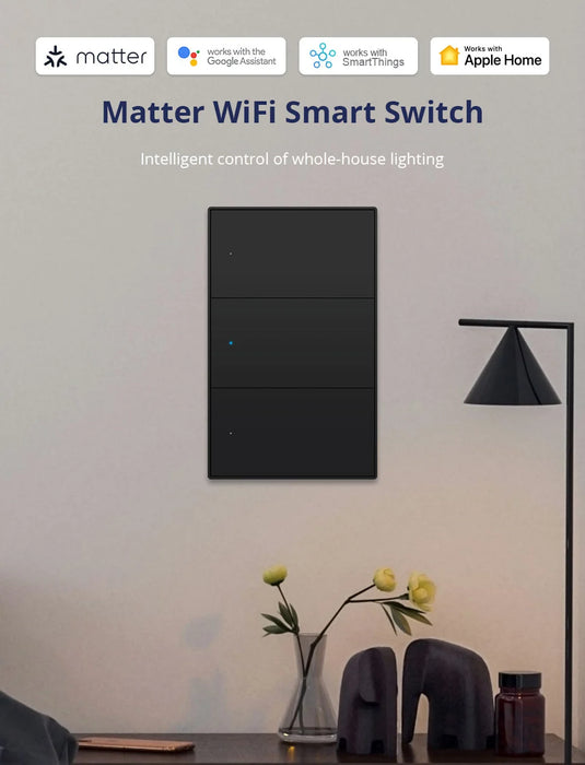 مفتاح ذكي رباعي- Zigbee Mesh-Zemismart  - US Type - اسود