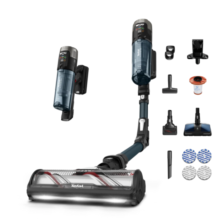 مكنسة كهربائية لاسلكية مع ممسحة X FORCE 13.6 AEROSPIN بقوة شفط 150 واط من تيفال