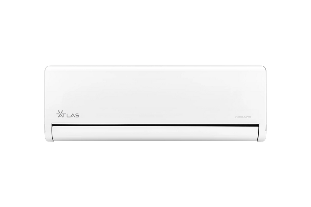مكيف أطلس 1.5 طن لون ابيض إنفيرتر A++ على البارد وتوزيع هواء 180 درجة