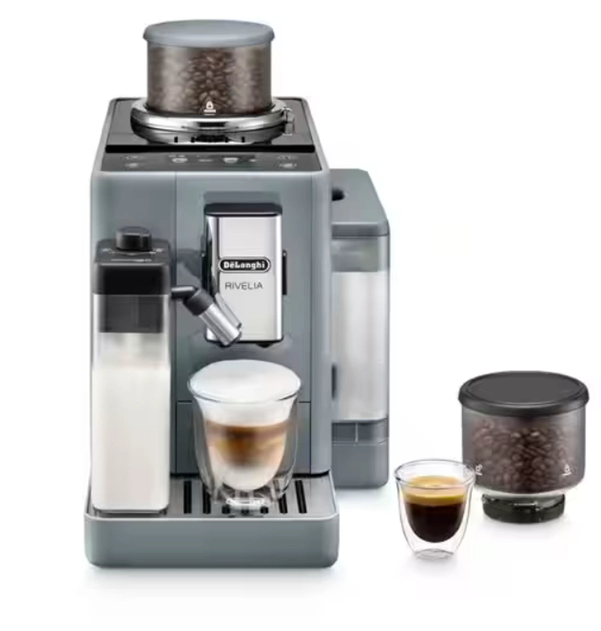محضرة إسبرسو ديلونجي Rivelia Pebble Grey 19 بار 1450 واط أوتوماتيكية بالكامل