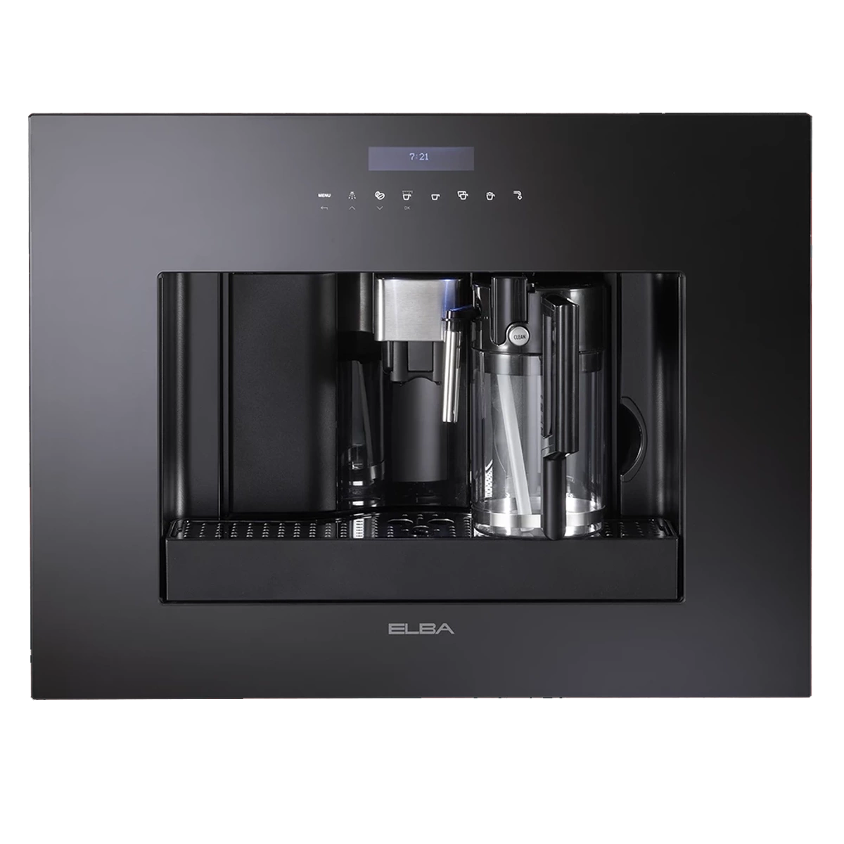 ماكينة قهوة وكابتشينو أوتوماتيكية بالكامل البا بلت إن زجاج أسود 45 سم ماكينة قهوة وكابتشينو أوتوماتيكية بالكامل البا بلت إن زجاج أسود 45 سم