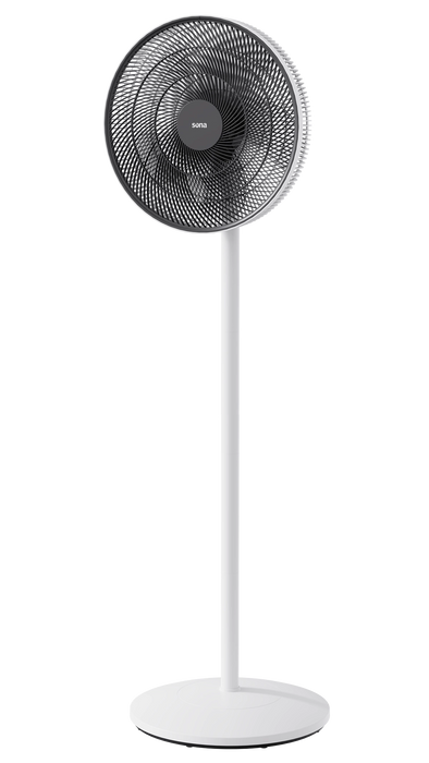 مروحة سونا عامودية وطاولة ابيض 16 انش 5 شفرات و 3 سرعات