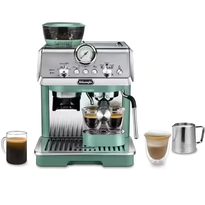 محضرة إسبرسو La Specialista Arte  بضغط 15 بار ديلونجي أخضر مع مطحنة داخلية