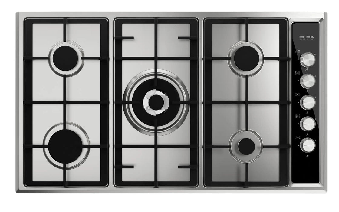 طباخ بلت ان غاز البا 90 سم 5 شعلات ستانليس ستيل