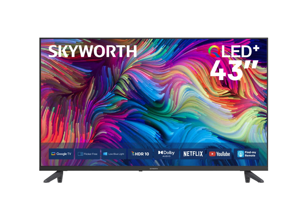 شاشة سكاي وورث 43 بوصة QLED بدقة 2K وصوت دولبي ونظام Google TV