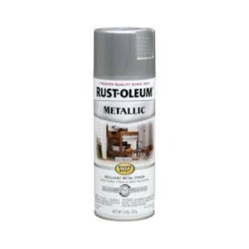 دهان رش ميتاليك معدني فضي عالي الجودة للأسطح الداخلية والخارجية من Rust-Oleum