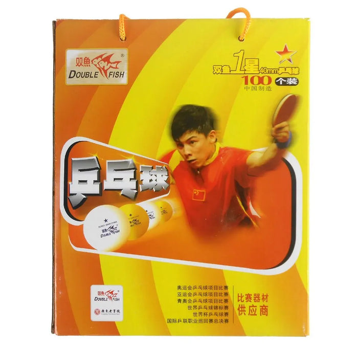 طقم كرات تنس طاولة 100 حبة - جودة DOUBLE FISH لأداء ممتاز وتحمل الاستخدام المكثف