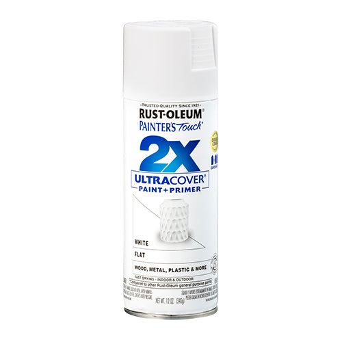 دهان رش 2X كوفر أبيض مطفي (فلات وايت) من RUST-OLEUM
