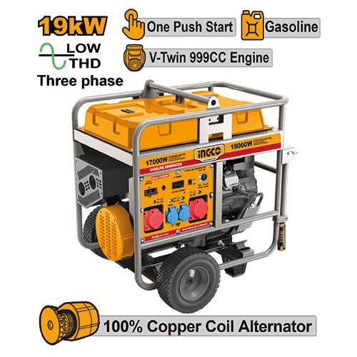 مولد كهرباء 19 KVA صناعي 3 فاز مفتاح انكو مع محرك قوي وتصميم موثوق من INGCO