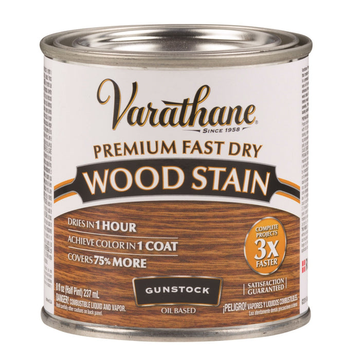 صبغة خشب سريعة الجفاف فاراثين (Varathane) لون غنستوك سعة 1/4 ليتر من Rust-Oleum