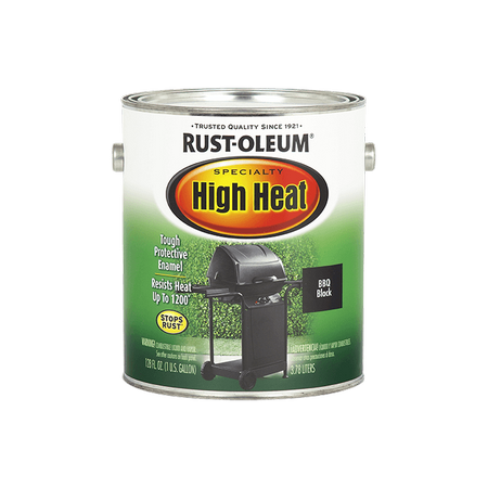 دهان رش حراري أسود سعة 1 جالون High Heat مقاوم للتآكل حتى 1200°F من Rust-Oleum