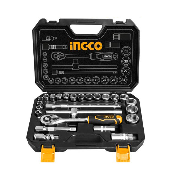 طقم مفاتيح سفيك (Socket) انكو 25 قطعة 1/2"