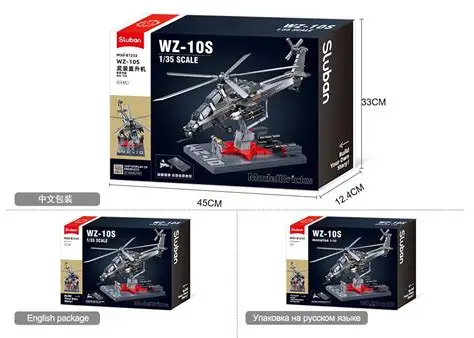 لعبة تركيب طائرة WZ-10S موديل 1/35 بـ914 قطعة من Sluban