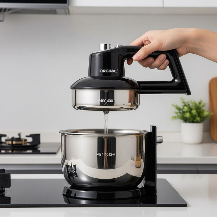 خلاط نوتري بوليت ماجيك بوليت 400 واط - MB4-1012، 11 قطعة، فضي being used - Generated 1