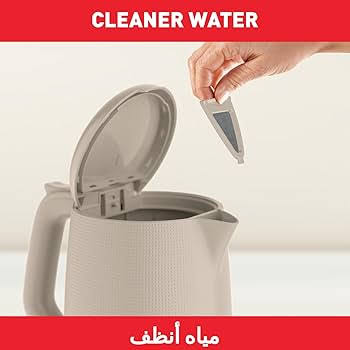 غلاية MORNING بسعة 1.7 لتر لون رمادي فاتح تصميم سهل الاستخدام من تيفال