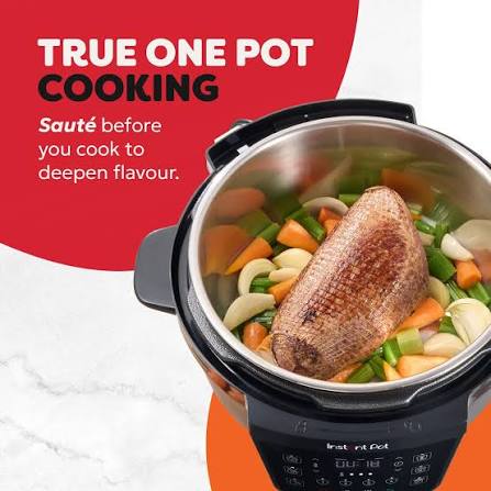قدر ضغط كهربائي XL سعة 7.1 لتر، سريع وسهل التحضير، 1000 - 1200 واط من Instant Pot