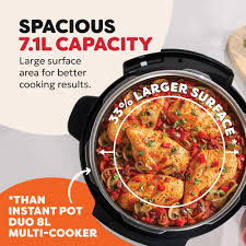 قدر ضغط كهربائي XL سعة 7.1 لتر، سريع وسهل التحضير، 1000 - 1200 واط من Instant Pot