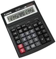 آله حاسبة مكتبية كانون WS-1610T HB، شاشة LCD كبيرة، طاقة شمسية وبطارية، احترافية
