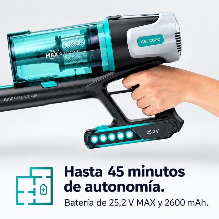 مكنسة عمودية لاسلكية كونغا روكستار 1500 (Conga Rockstar 1500) بقدرة 215 واط من Cecotec