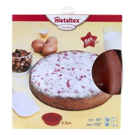 قالب كيك سيليكون دائري مقاس 26 سم للفرن والفريزر من Metaltex