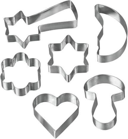 قوالب تقطيع البسكويت ستانلس ستيل 5 أحجام مختلفة من Metaltex