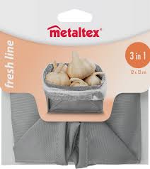 سلة حفظ وتخزين الخضروات قماش بوليستر مقاس 12x12 سم من Metaltex